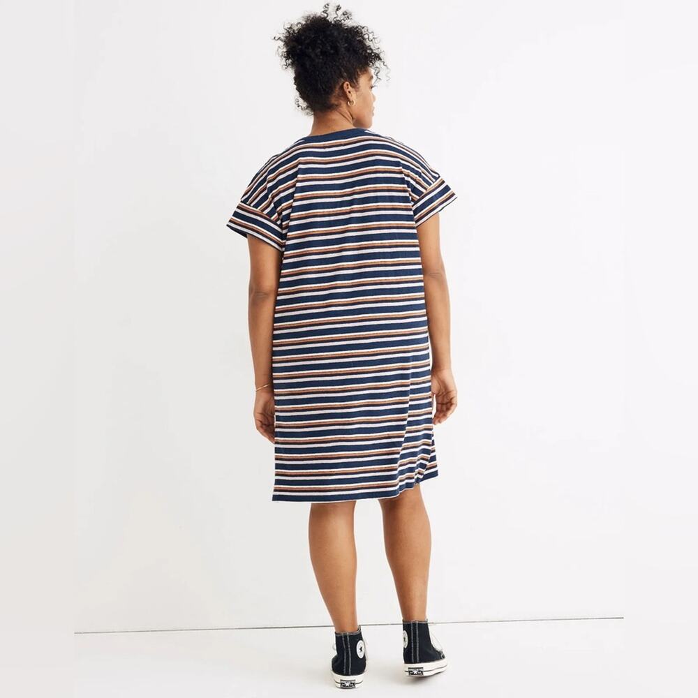 Madewell Striped Henley T-Shirt Dress - Picture 3 of 7